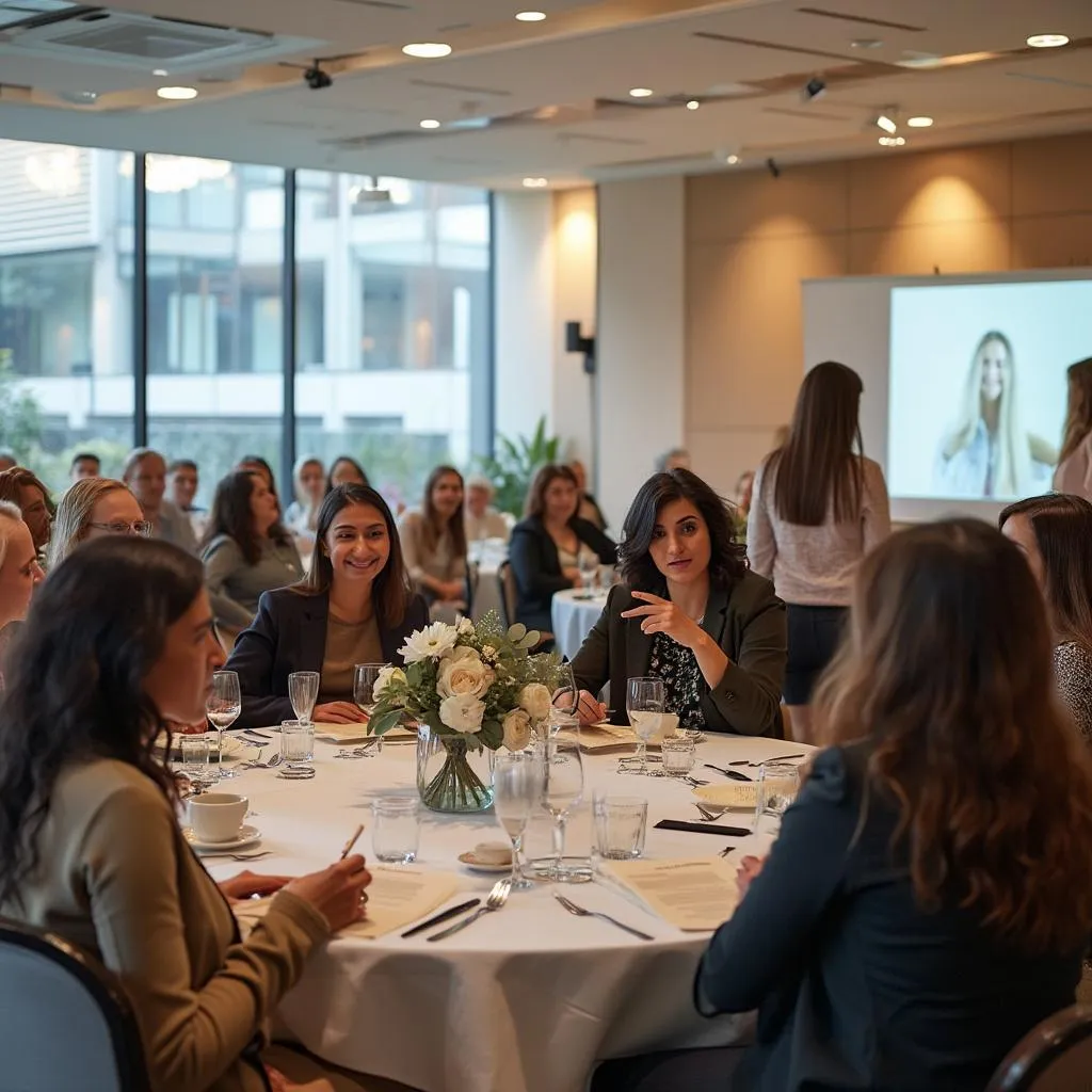 Kadın girişimciler networking etkinliği salonu