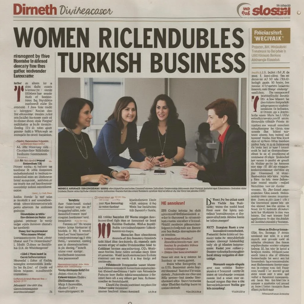 Kadın liderlik hakkında Türk iş dergisi gazete makalesi